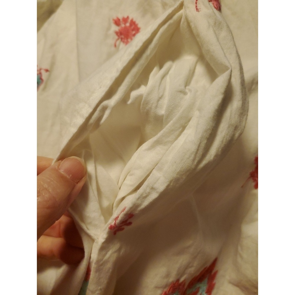 Gretchen‎ Scott Designs White Embroidered Boho Dress Sm Resort Wear Floral Beach - Picture 7 of 8